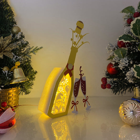 Gnome – 3D Champagne Box  File - Cricut File - VEKTOR KRAFT