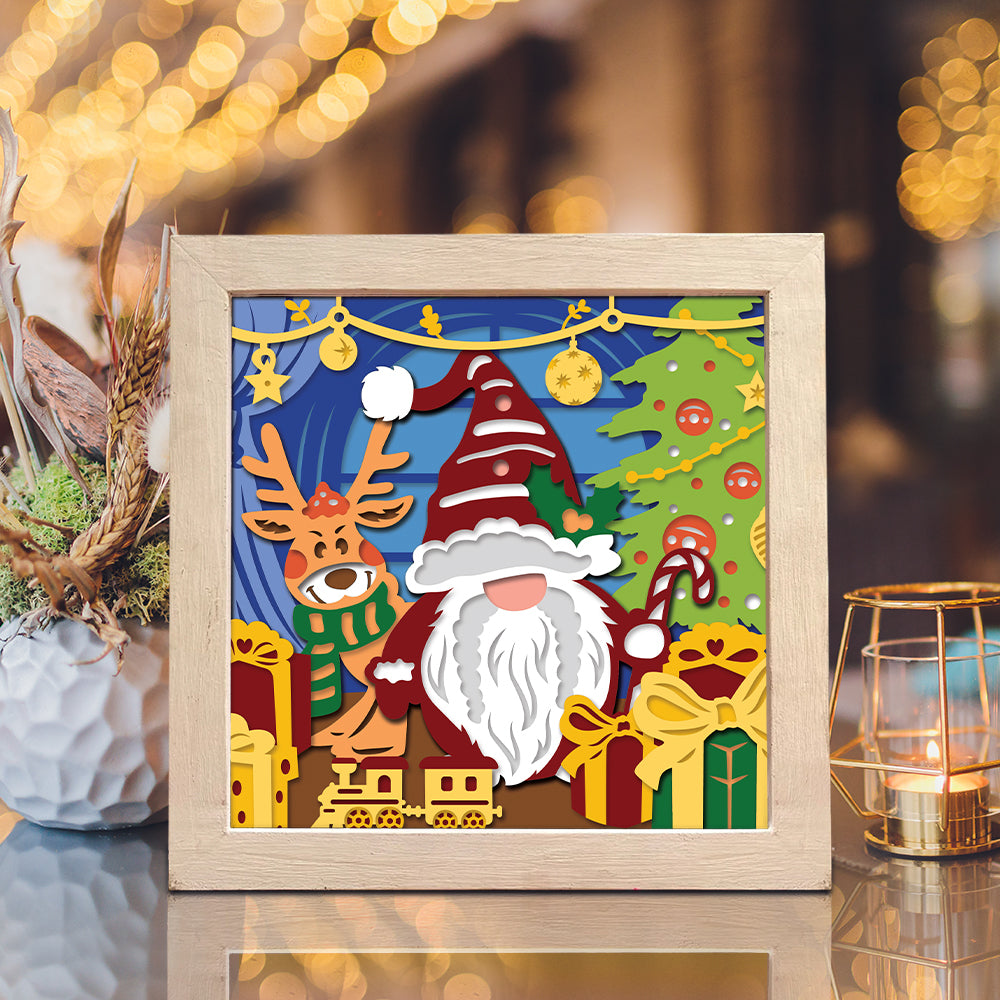 Christmas Gnome 13 – 3D Shadow Box SVG File for Cricut & Silhouette