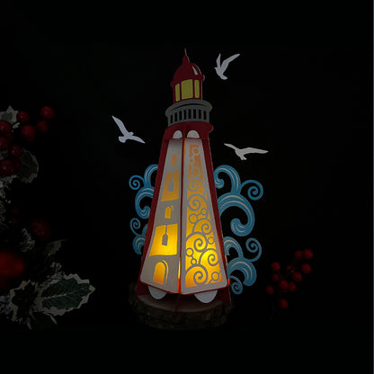 Lighthouse - 3D Paper Cut Lantern File  - Cricut File  - VEKTOR KRAFT