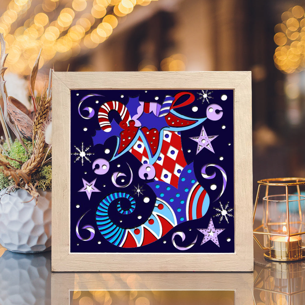 Elf Shoes 2 – 3D Shadow Box SVG File for Cricut & Silhouette