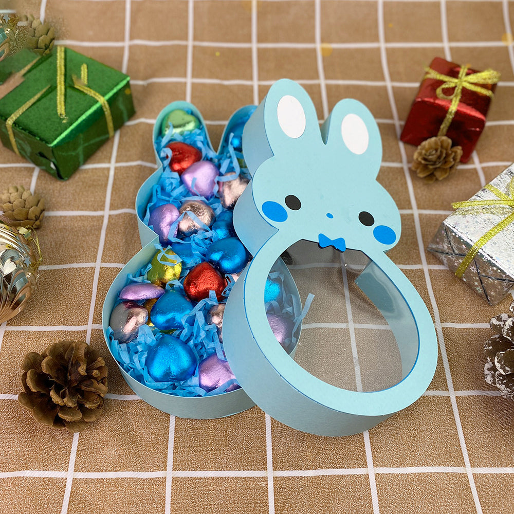 Easter Bunny Blue – Easter Bunny Candy Box File – 3D Box SVG File for Cricut & Silhouette
