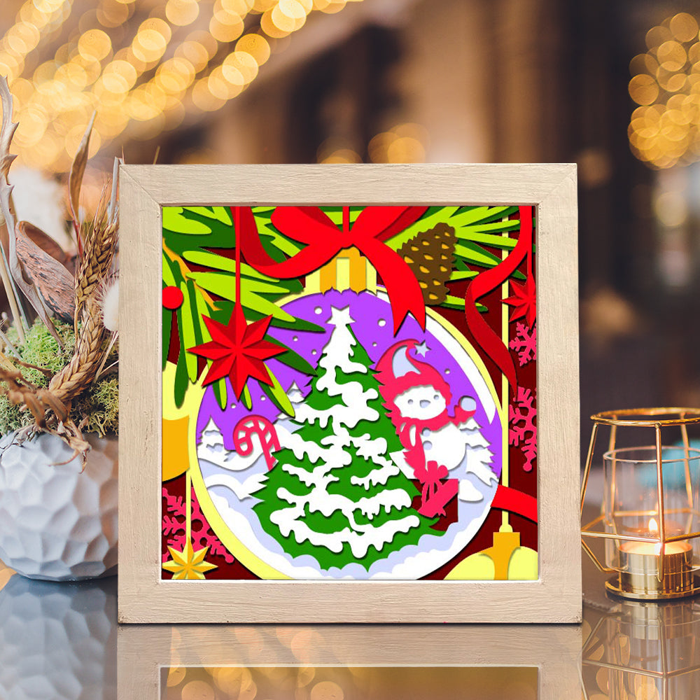 Christmas Ball – 3D Shadow Box SVG File for Cricut & Silhouette