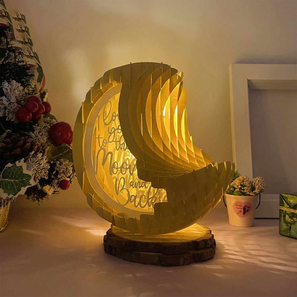 I Love You To The Moon And Back – 3D Pop-Up Card SVG File for Cricut & Silhouette