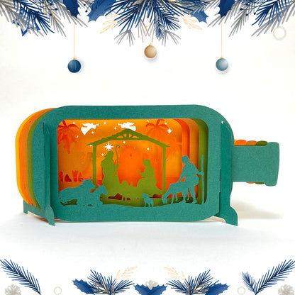 Christmas Nativity – 3D Pop-Up Card SVG File for Cricut & Silhouette