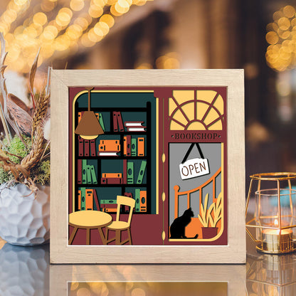 Bookstore – 3D Shadow Box SVG File for Cricut & Silhouette