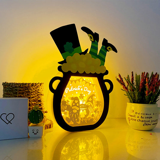 St.Patrick's Day 3 – 3D Lucky Pot Box File - Cricut File - VEKTOR KRAFT