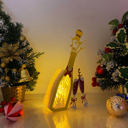 Firework – 3D Champagne Box  File - Cricut File - VEKTOR KRAFT