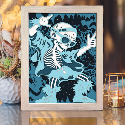 Dancing Skeleton – 3D Shadow Box SVG File for Cricut & Silhouette