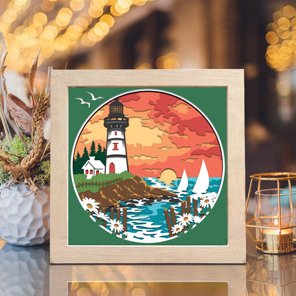 Lighthouse 15 – 3D Shadow Box SVG File for Cricut & Silhouette