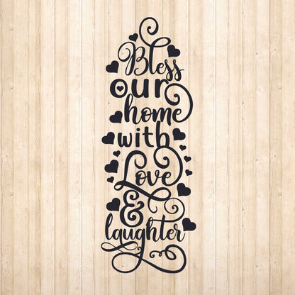 Bless Our Home With Love – 3D Lightbox SVG File for Cricut & Silhouette