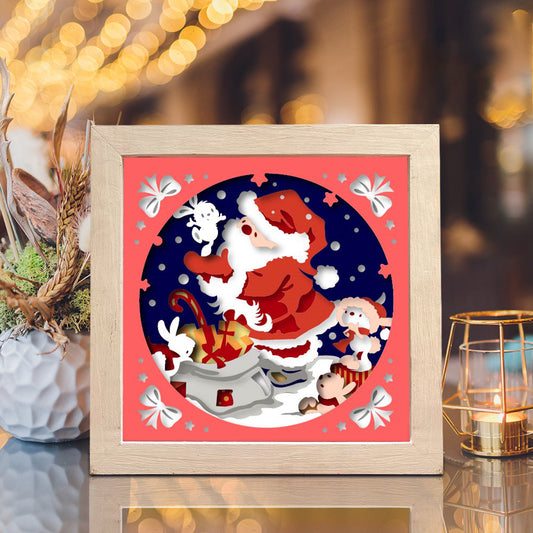 Santa Claus 12 – 3D Christmas Paper Cut Shadow Box File - Cricut File - (8x8 inches) - VEKTOR KRAFT