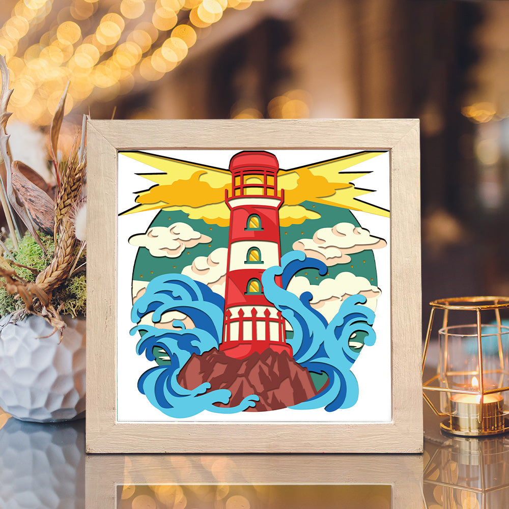 Lighthouse 17 – 3D Shadow Box SVG File for Cricut & Silhouette