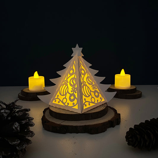 Xmas 5 - 3D Pine Lantern File - Cricut File - VEKTOR KRAFT