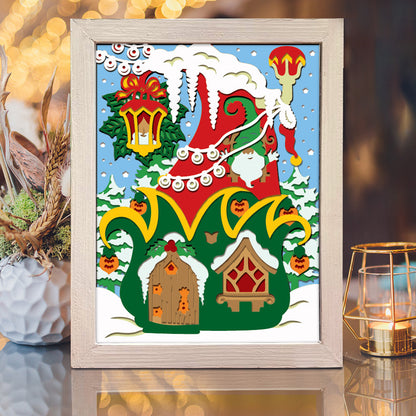 Christmas House 2 – 3D Shadow Box SVG File for Cricut & Silhouette