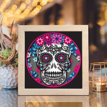 Sugar Skull – 3D Shadow Box SVG File for Cricut & Silhouette