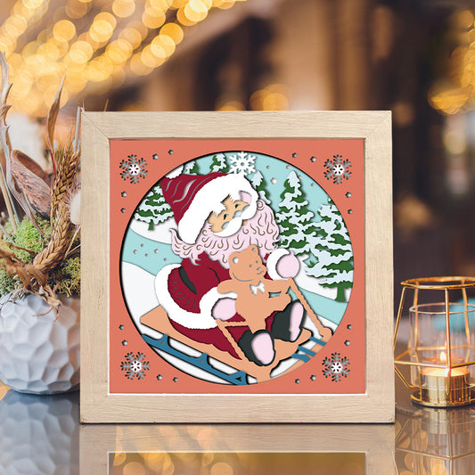 Santa Claus 6 – 3D Christmas Paper Cut Shadow Box File - Cricut File - (8x8 inches) - VEKTOR KRAFT