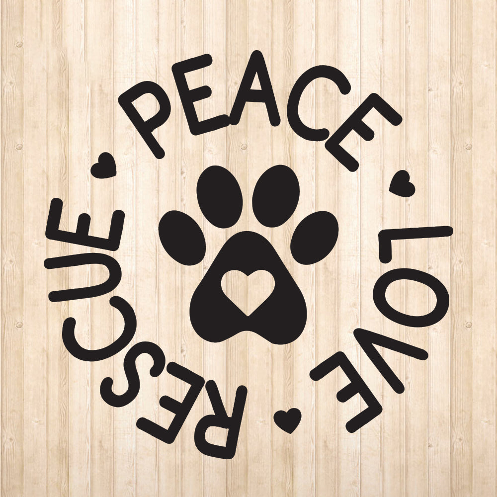 Peace Love Rescue - Cricut File - VEKTOR KRAFT