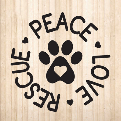 Peace Love Rescue - Cricut File - VEKTOR KRAFT