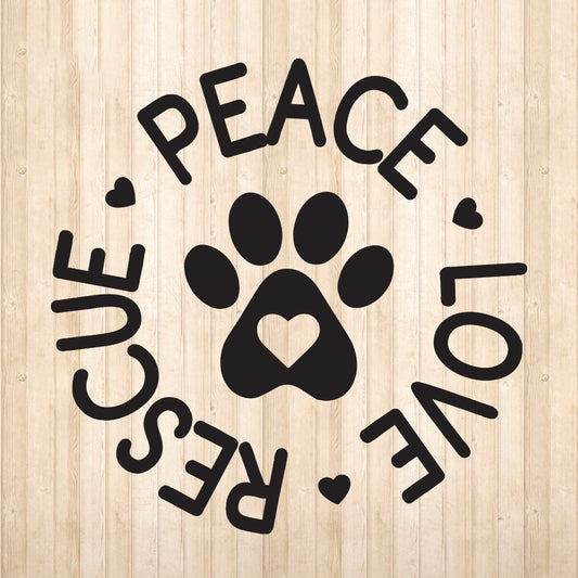 Peace Love Rescue - Cricut File - VEKTOR KRAFT