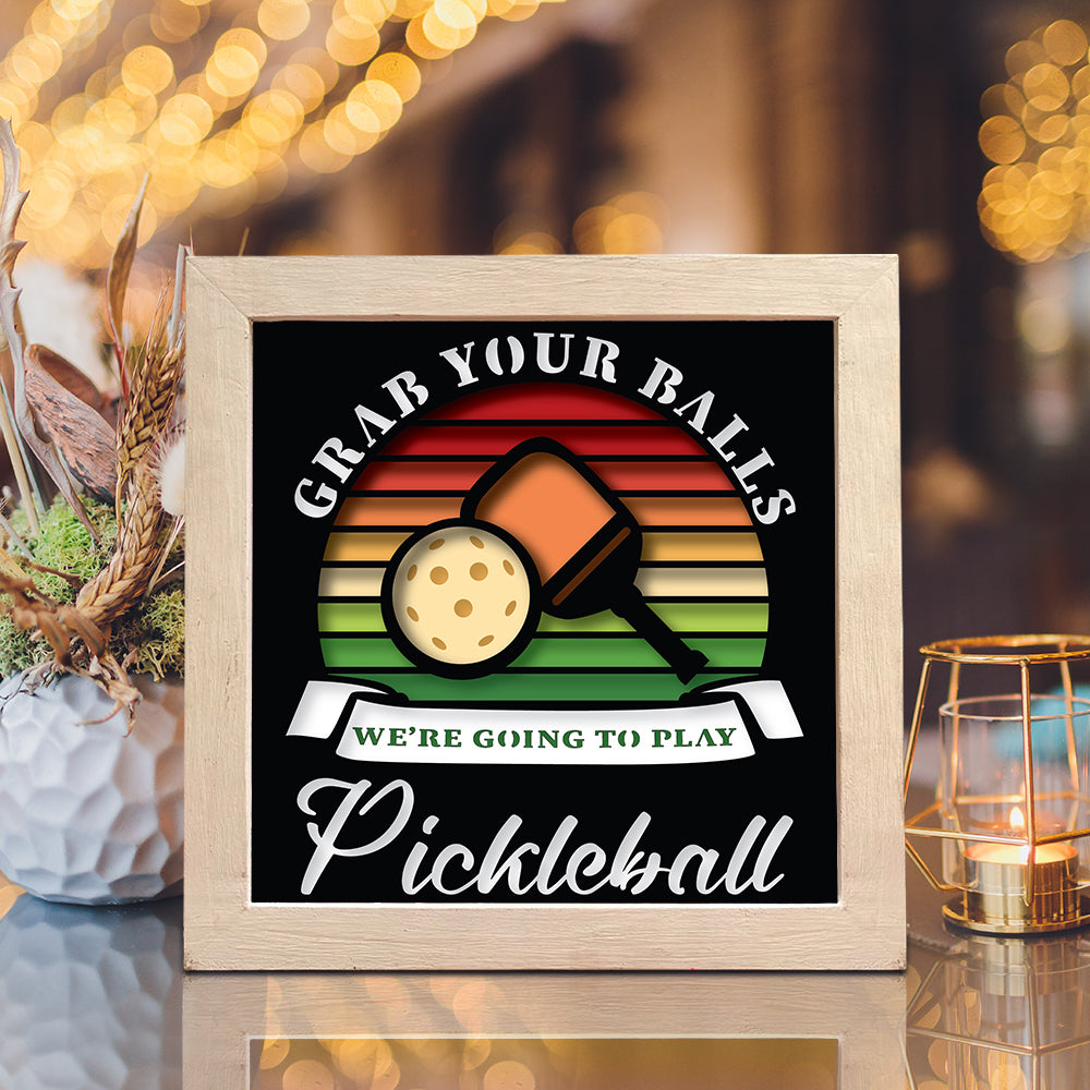 Pickleball – 3D Shadow Box SVG File for Cricut & Silhouette