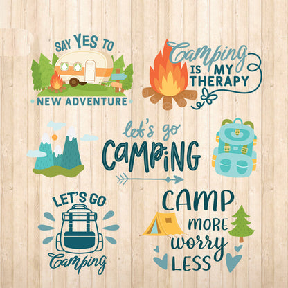 Camping – 3D Lightbox SVG File for Cricut & Silhouette