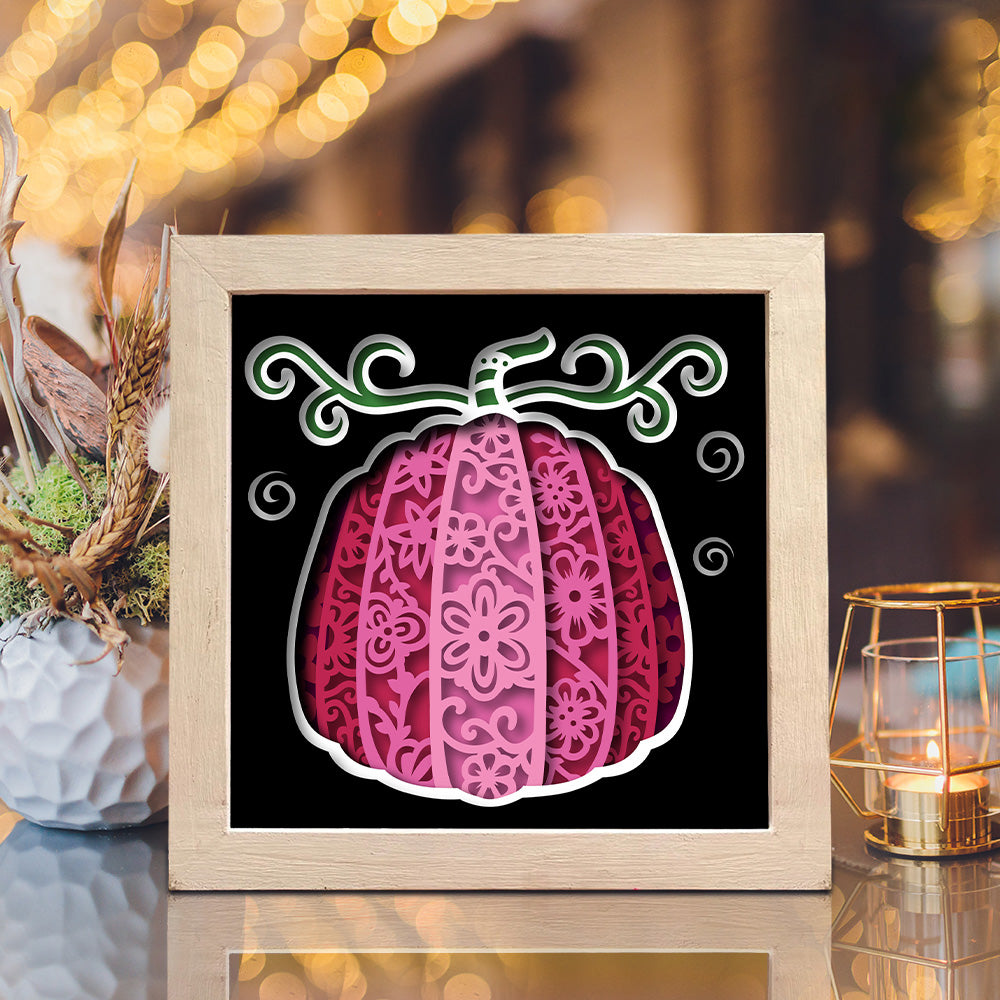 Pumpkin – 3D Shadow Box SVG File for Cricut & Silhouette