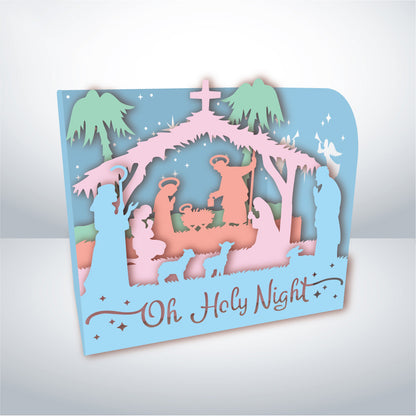Oh Holy Night – 3D Pop-Up Card SVG File for Cricut & Silhouette
