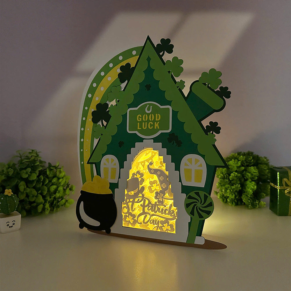 St.Patrick's Day 3 – 3D House Box 3 File - Cricut File - VEKTOR KRAFT
