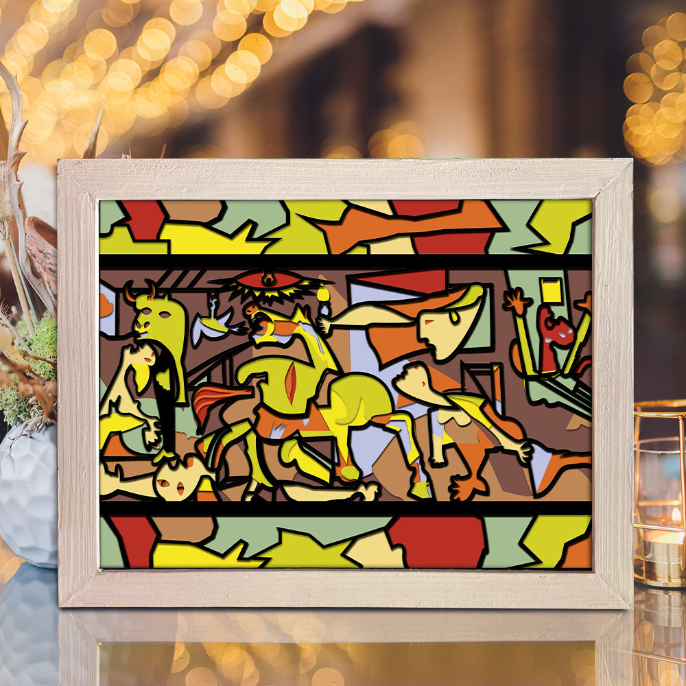 Guernica – 3D Shadow Box SVG File for Cricut & Silhouette