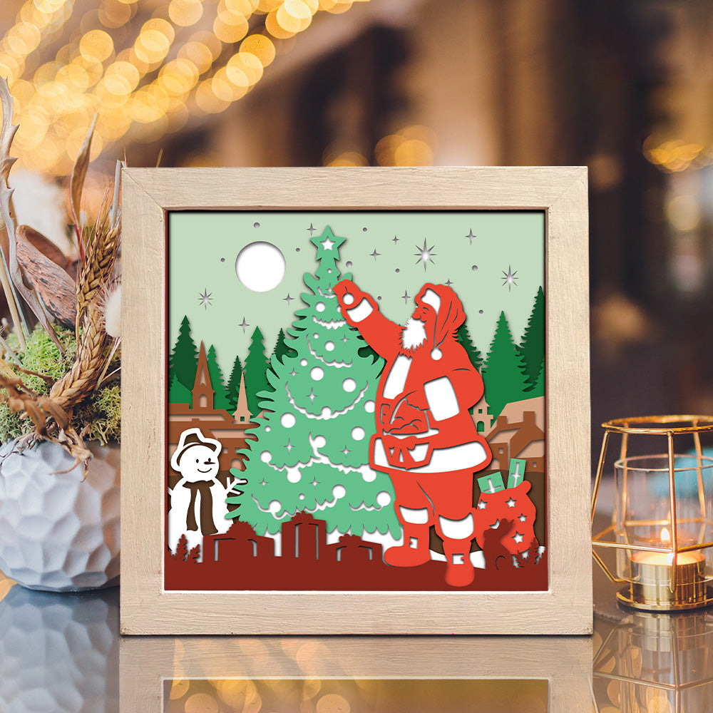 Christmas Santa Claus 5 – 3D Shadow Box SVG File for Cricut & Silhouette