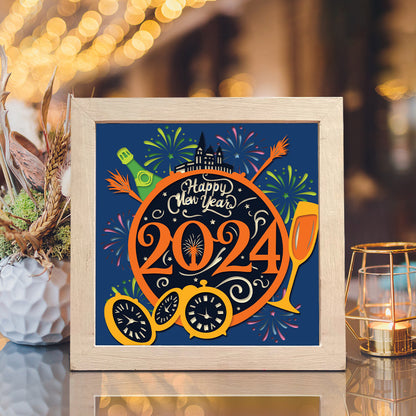 Happy New Year 2 – 3D Shadow Box SVG File for Cricut & Silhouette