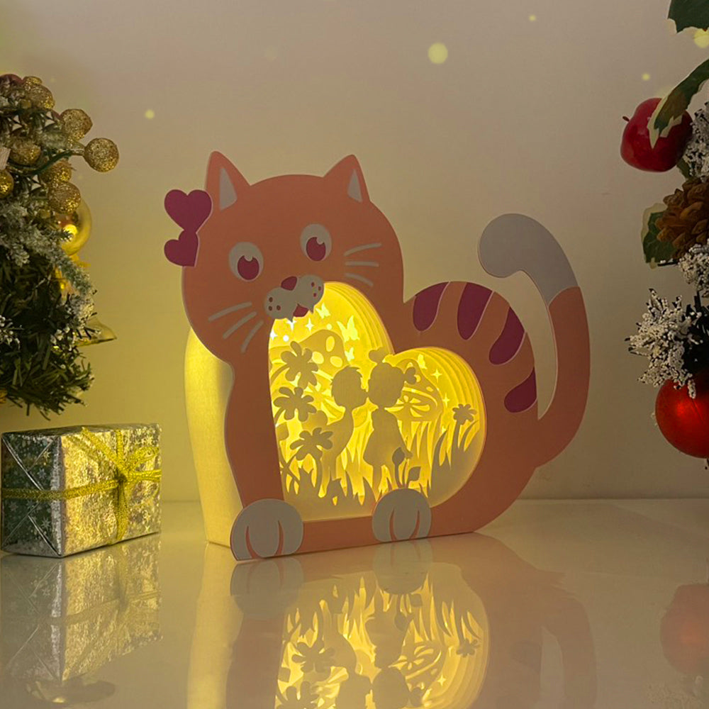 Couple – 3D Cat Heart Box File - Cricut File - VEKTOR KRAFT