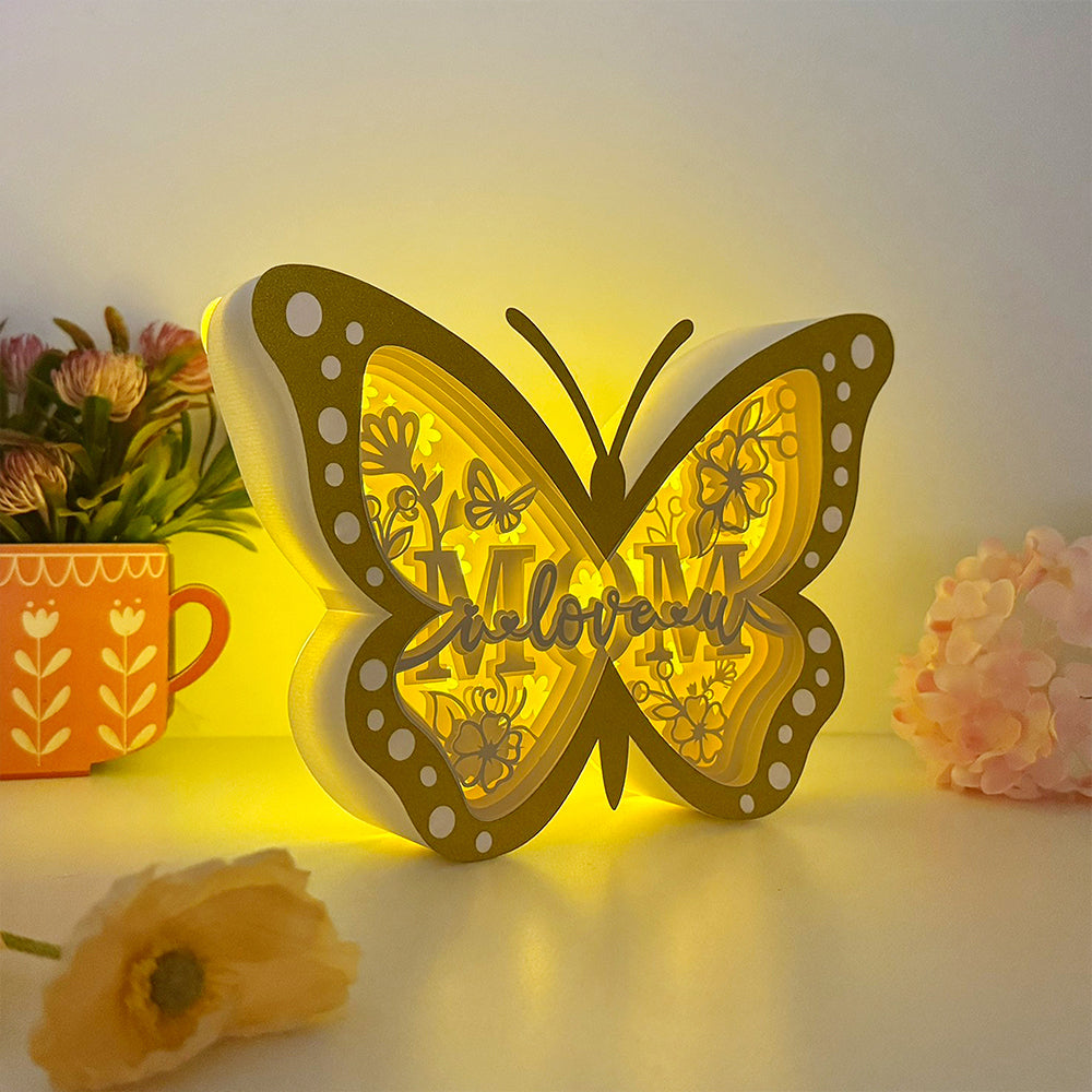 I Love You Mom – 3D Butterfly Box File - Cricut File - VEKTOR KRAFT