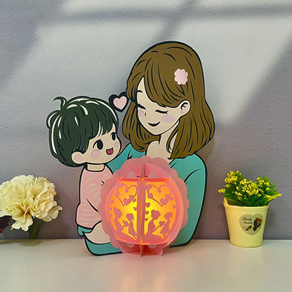 Mother's Day 2 - 3D Family Lantern File  - Cricut File  - VEKTOR KRAFT