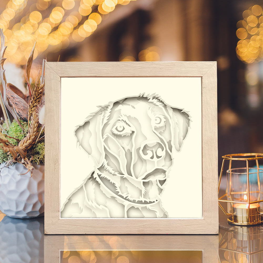 Colorful Labrador – 3D Shadow Box SVG File for Cricut & Silhouette