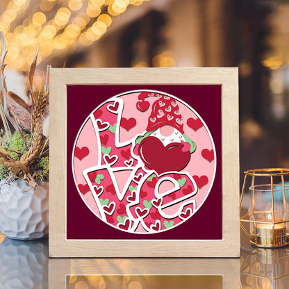 Gnome Love 6 – 3D Shadow Box SVG File for Cricut & Silhouette