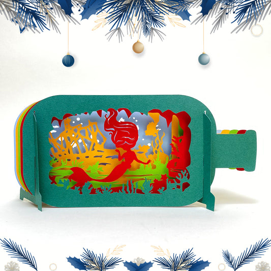 Mermaid – 3D Pop-up Bottle File - Cricut File - VEKTOR KRAFT