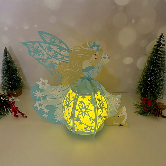 Christmas Fairy 3 - 3D Christmas Lantern File - Cricut File  - VEKTOR KRAFT
