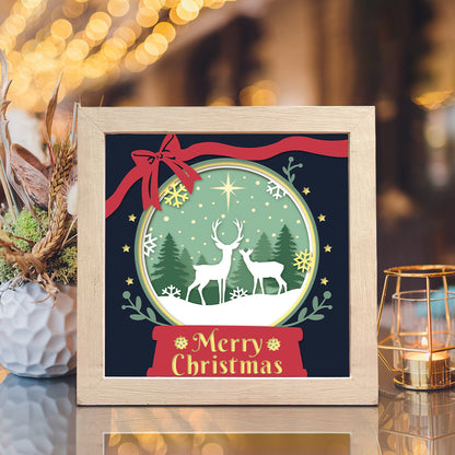 Merry Christmas Deer 3 – 3D Shadow Box SVG File for Cricut & Silhouette