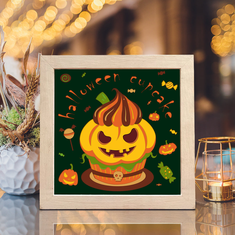 Halloween Cupcake – 3D Shadow Box SVG File for Cricut & Silhouette