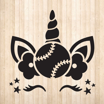 Baseball Unicorn – 3D Lightbox SVG File for Cricut & Silhouette