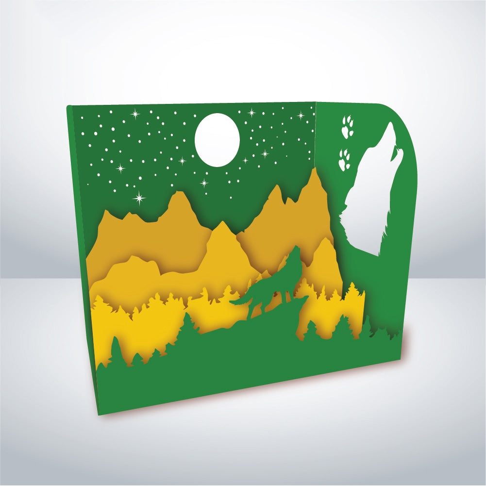 Wolf – 3D Pop-Up Card SVG File for Cricut & Silhouette