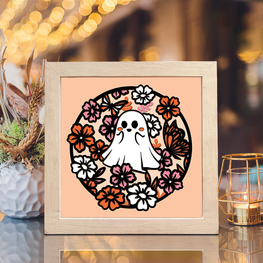 Ghost – 3D Shadow Box SVG File for Cricut & Silhouette