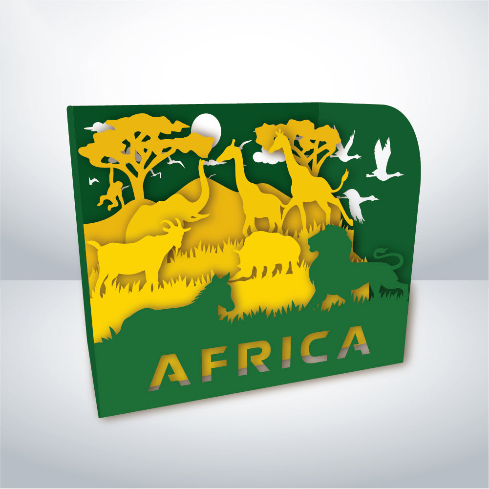 Africa Landscape – 3D Pop-Up Card SVG File for Cricut & Silhouette