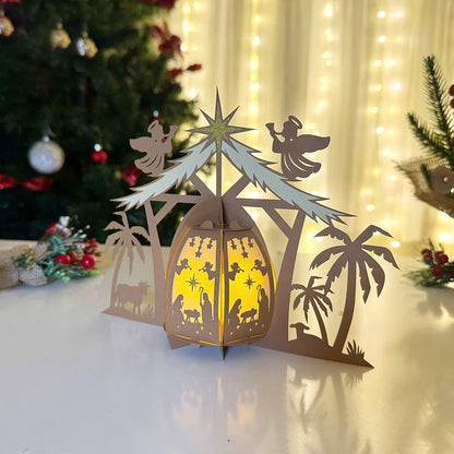 Nativity Scene 1 - 3D Christmas Lantern File - Cricut File  - VEKTOR KRAFT
