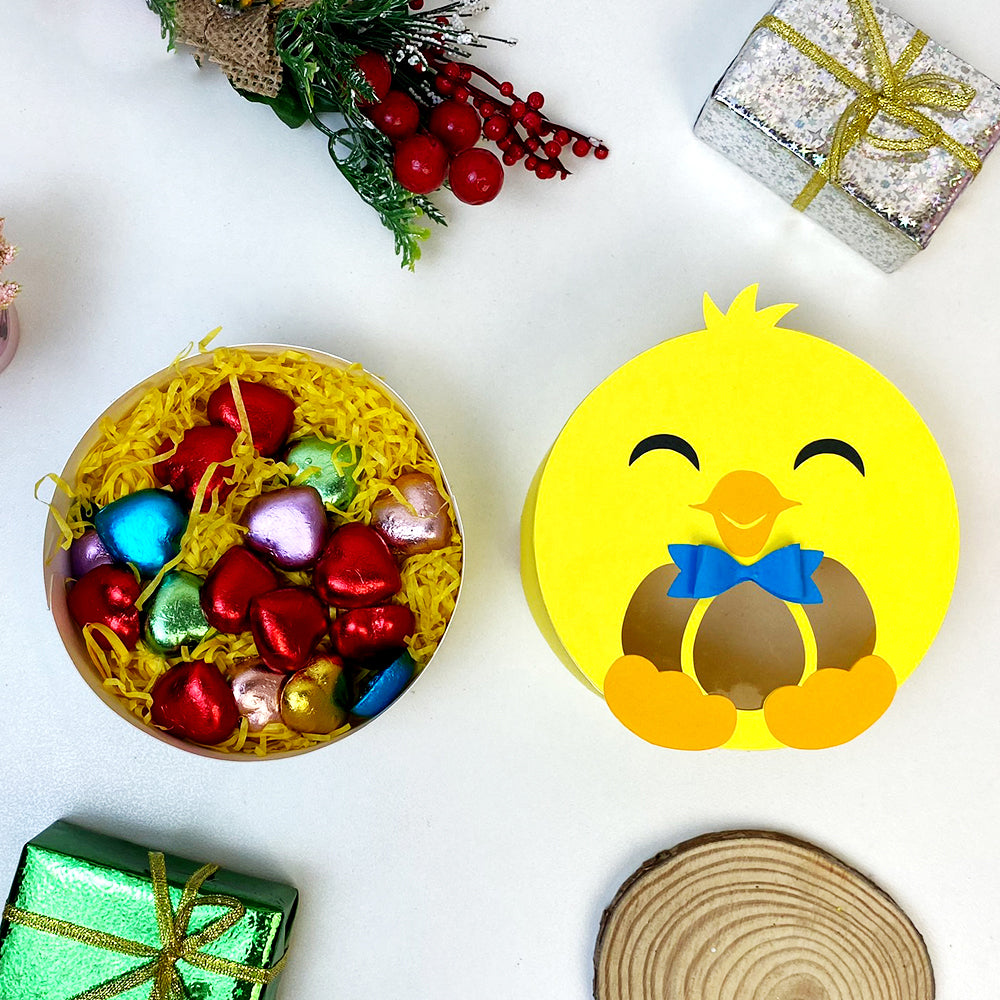 Cute Chick – 3D Box SVG File for Cricut & Silhouette