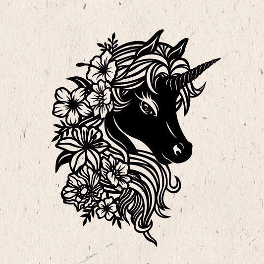 Unicorn Floral – Kirigami - Cricut File - VEKTOR KRAFT