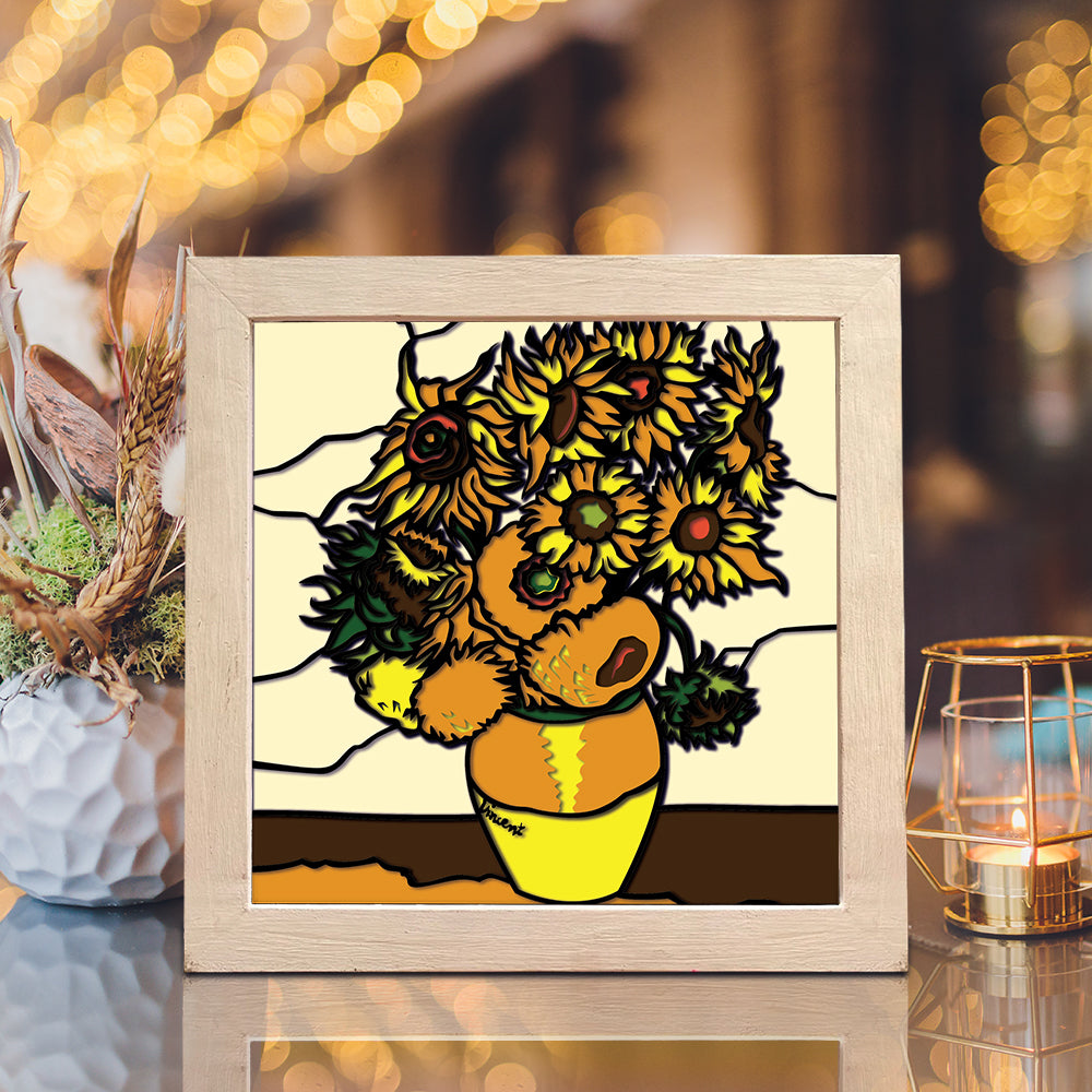 Sunflowers – 3D Shadow Box SVG File for Cricut & Silhouette