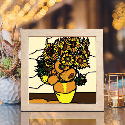 Sunflowers – 3D Shadow Box SVG File for Cricut & Silhouette