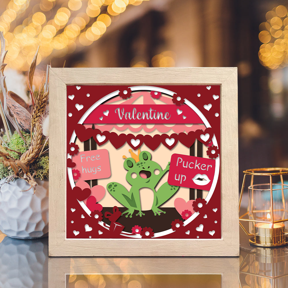 Valentine 6 – 3D Valentine Paper Cut Shadow Box File - Cricut File - (8x8 inches) - VEKTOR KRAFT
